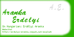 aranka erdelyi business card